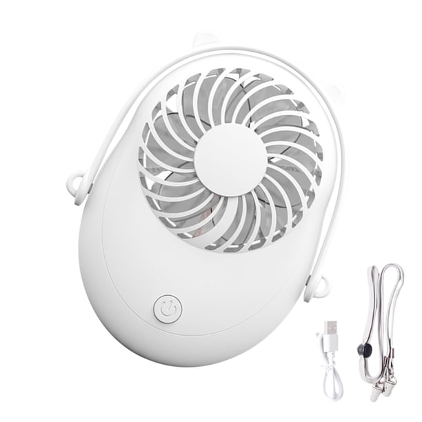 Inteprter Ventilador de cuello portátil Mini Usb 5V enfriador recargable al aire libre oficina viaje portátil silencioso pequeños ventiladores de Electrodomésticos No.02 Inteprter HA004366-02B