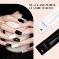 CANNI 2Pcs HemaFree Black White Gel Nail Polish Set Black and White