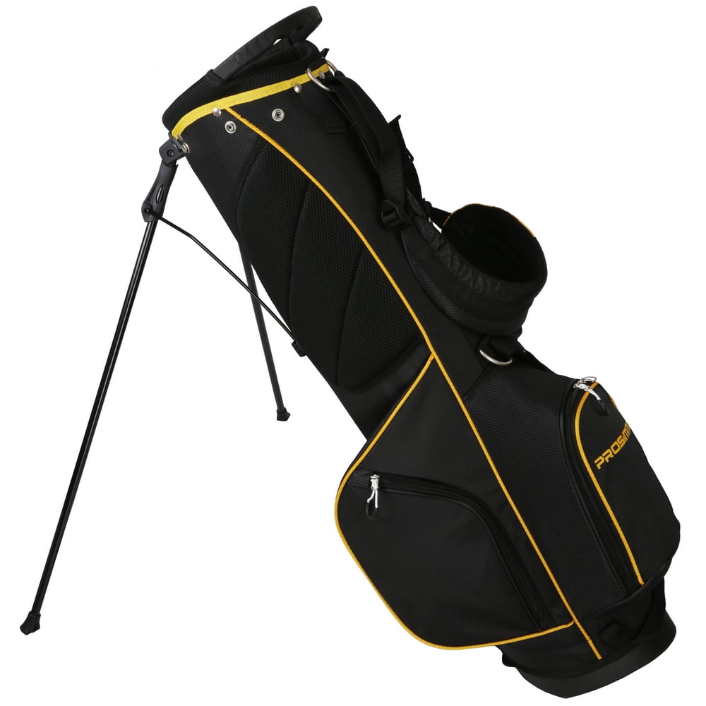 Prosimmon Golf DRK 7 Lightweight Golf Stand Bag with Dual Straps Black/Gold