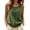 Army Green-With Pocket, variant on Summer Tank Tops For Women Solid Color Sleeveless Crew Neck Casual Pocket Summer Tops Clothes Outfits