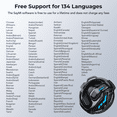 thumbnail image 3 of ERAZER X8 Auriculares Traductores en Tiempo Real 135 Idiomas Auriculares Inalámbricos de Traducción Bluetooth 5.4 AI con Batería de Larga Duración, 3 of 10