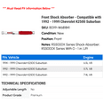 thumbnail image 2 of Front Shock Absorber - Compatible with 1992 - 1999 Chevy K2500 Suburban 1993 1994 1995 1996 1997 1998, 2 of 2