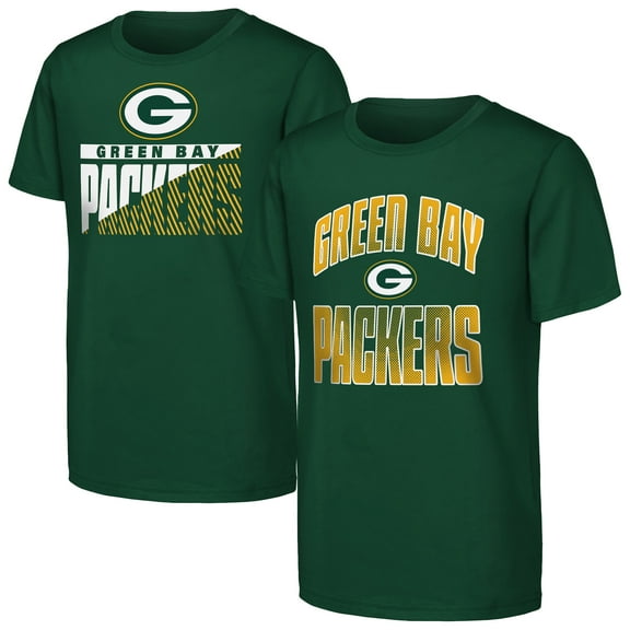 Youth Outerstuff Green Green Bay Packers Never Quit 2-Pack T-Shirt Set