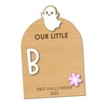 thumbnail image 5 of Kuntesetty Baby's First Halloween Footprint Plaque DIY Family Birthday Decorative Board Evil, 5 of 9