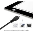 thumbnail image 3 of A4 Lighted Tablet, Ultra Thin Power Adjustable Brightness LED Drawing Tablet, Magnetic Memory Touch Key Screen Printing Tablet, 3 of 5