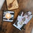 thumbnail image 5 of Poodles Kitchen Oven Mitt and Pot Holder Sets 2 Pcs for Baking, Cooking and Grilling, Heat Resistant Up To 392 °F, 5 of 7
