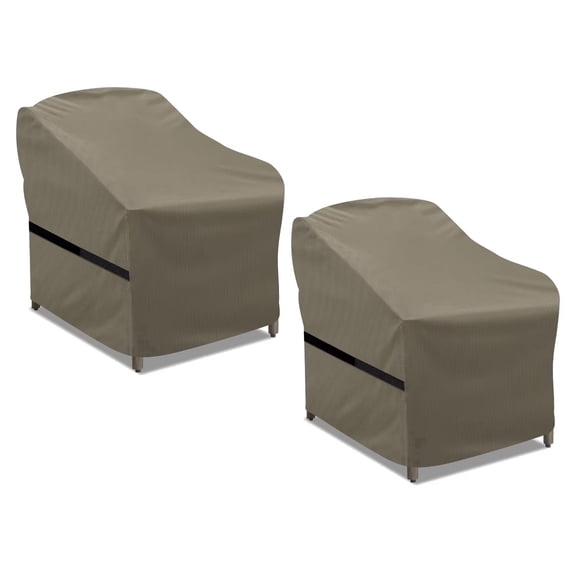2Pcs 38"Lx31"Wx29"H Outdoor Patio Chair Covers,600D Waterproof Lawn Armchair Furniture Cover,UV Wind Snow Resistant Lounge Chair Protector with Adjustable Drawstring & Corner Buckles