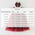 thumbnail image 3 of NAISIBABY Girls Tutu Dress, Ruffles Sleeve Glitter Snowflake Mesh Princess Tulle Dress Party Christmas Clothes Red 6T, 3 of 8