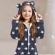 thumbnail image 5 of Pantalones largos para niña, mono de manga larga con capucha y manga larga, pijama informal de invierno cálido, ropa de dormir para niña, mono de poliéster, 5 of 5