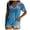 Blue, variant on LEAVINGSUO Womens Plus Size Clearance $5 Womens Tops Fashion Woman Causal V-Neck Printing Blouse Short Sleeve T-Shirt Summer Tops