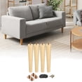 thumbnail image 1 of Paquete de 4 patas de muebles, patas de madera redondas de 12 pulgadas para sofá, pies de silla de reemplazo, 1 of 6