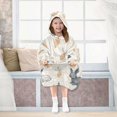 thumbnail image 7 of FORMRS Wearable Blanket Hoodie with Sleeves for Kids Cozy Flannel Sweatshirt, Adorable Bunnies, 7 of 7