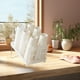 thumbnail image 5 of Portabebidas blancos con soporte para tazas y tapas, organizador de tazas desechables para la cocina, estante para tazas para estación de café, bar, oficina, hogar, restaurantes, salas de estar, estan, 5 of 6