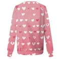 thumbnail image 3 of Dwralegc Valentines Shirts for Women Tunic Oversized Crew Neck Fashion Tops 2026 Plus Size Tshirts Heart Print Long Sleeve Tees Light pink 2XL, 3 of 6