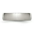 thumbnail image 3 of Auriga Fine Jewelry Stainless Steel Brushed 6 mm Half Round Band for Women Size 10.5, 3 of 6