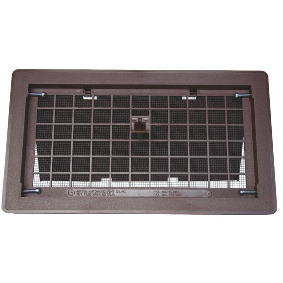Rejilla de ventilación manual para cimientos Witten Automatic Damper, color marrón