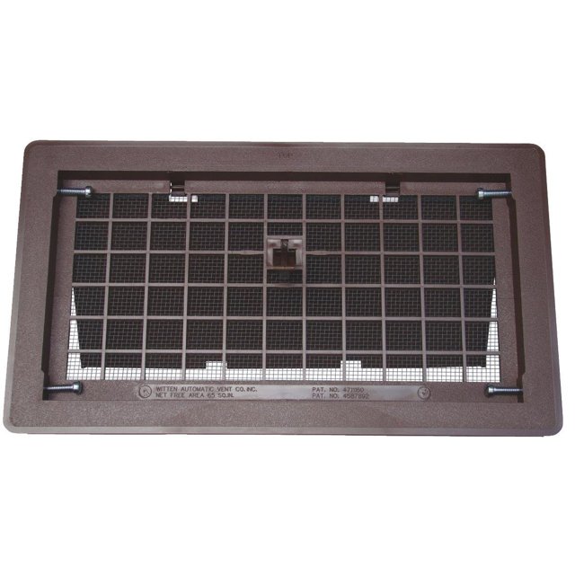 Rejilla de ventilación manual para cimientos Witten Automatic Damper, color marrón