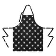 thumbnail image 2 of Black Cat Head Pattern Apron-Garden Aprons for Women with Pockets-Cotton Linen Waterproof Kitchen Cooking Gardening Aprons Adjustable for Kitchen,Cooking,BBQ and Salon 33x27 Inch, 2 of 7