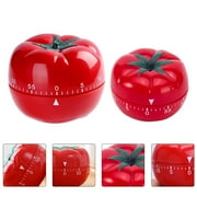 NUOLUX Tomato Kitchen Timer Cube - 60-Minute Mechanical Countdown Clock, Silent Visual Reminder for Cooking and Home Use