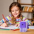 thumbnail image 5 of School Supplies Office Desk Accessories Office Supplieshandheld Pencil Sharpener for Automatic Feed Manual Pencil Sharpener with Large Shavings Container & Easy to Use for School & Home, 5 of 5