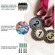thumbnail image 5 of Exhibidor de medallas deportivas, soporte de pared para medallas con ganchos, colgador de cinturones de metal negro mate, organizador de medallas, colgador de cintas de carreras, regalos, 5 of 9