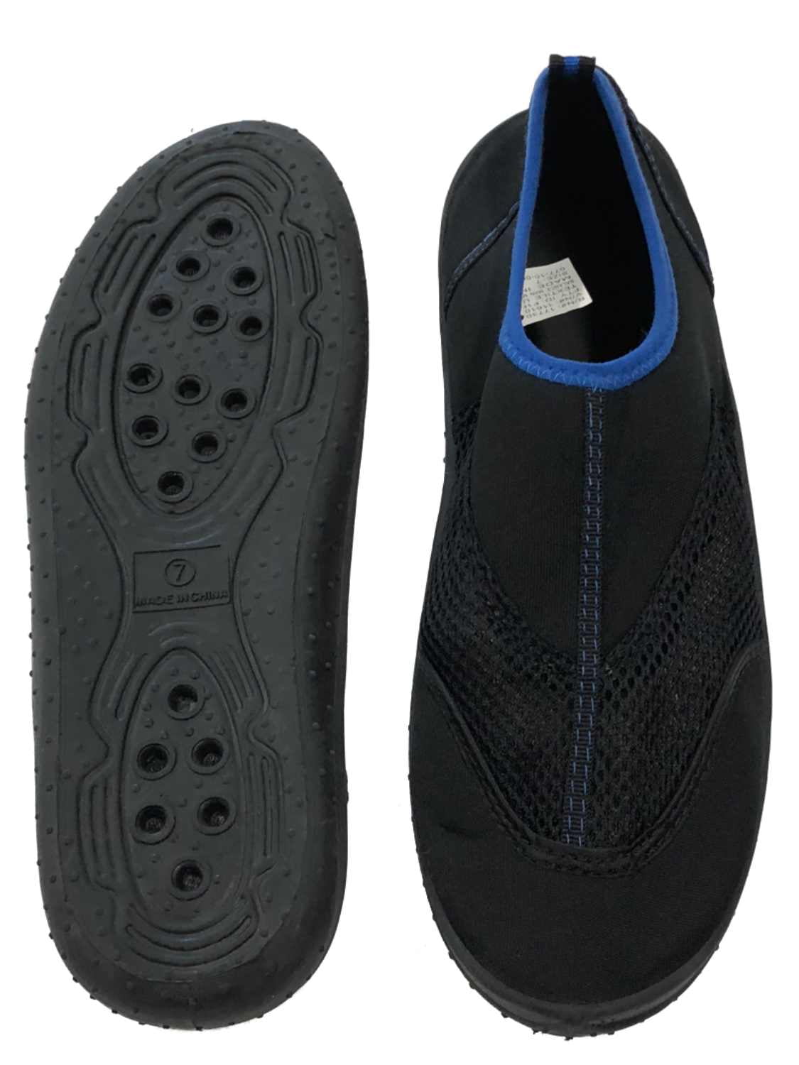 Beach Socks Beach Socks Mens Black & Blue Aqua Socks Beach & Water