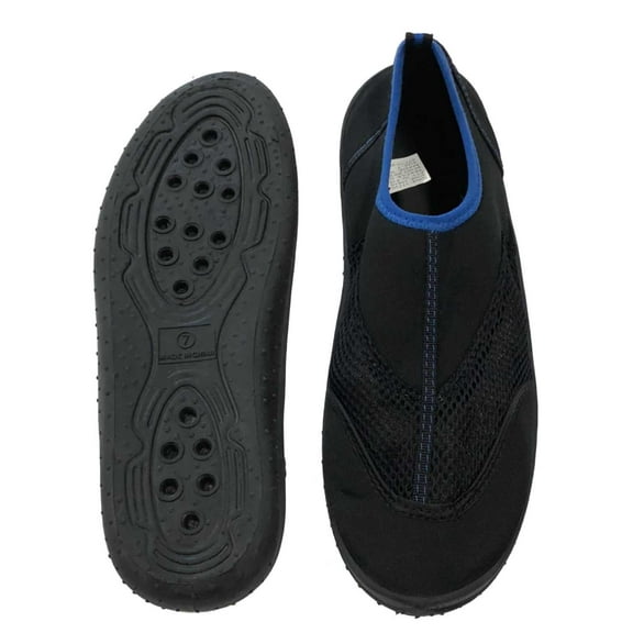 Beach Socks Mens Black & Blue Aqua Socks Beach & Water Shoes 7