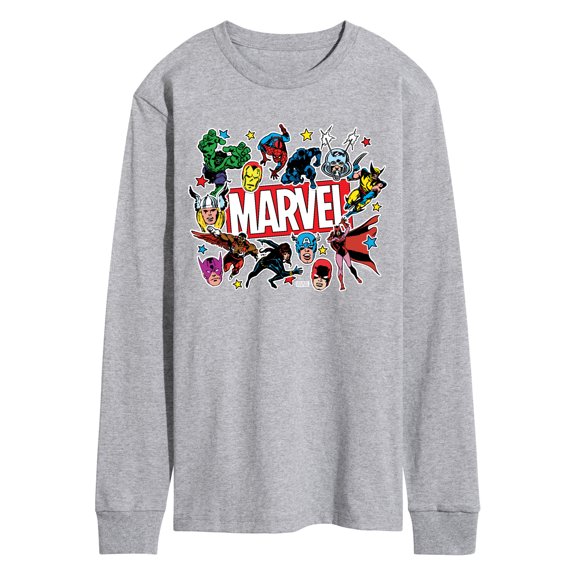 Marvel - Sticker Collage - Men's Long Sleeve Graphic T-Shirt