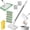 With 5 Reusable Cloths, variant on Snap Grip Minimop, No Wash Mop with Zero Touch Clip, Retractable Mini Mop for Gaps and Corners, Wet Dry Flat Mops with Locking Head for Home Multi Surface Cleaning