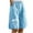 *089-Light Blue, variant on Cutuoiiu Athletic Shorts for Women Linen Shorts Casual Fit Flower Print Elastic Waist Knee Length Bermuda Shorts with Pockets for Summer and Daily Wear