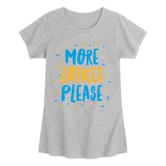 Instant Message - More Latkes Please - Youth Girls Short Sleeve T-shirt