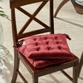 thumbnail image 2 of Noble House Foxhall Tufted Velvet Dining Chair Cushion in Berry (Set of 2), 2 of 8