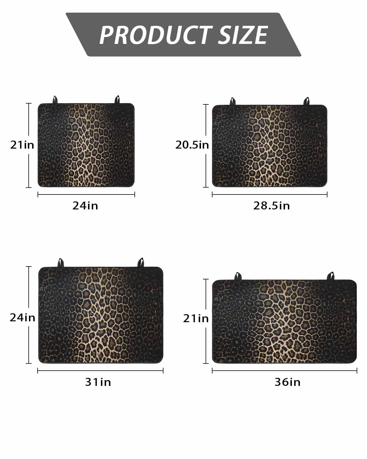 Stove Top Covers for Electric Stove, Leopard Print Glass Stovetop Cover Protector, Chic Abstract Black Brown Animals Texture Induction Cooktop Protector Oven Mat for Kitchen Countertop 24"x21"