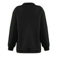 thumbnail image 6 of Fiaer,Women's Quarter Zip Oversized Sweatshirts,Loose Fit Casual Trendy Long Sleeve V Neck Solid Lapel Collared Warm Pullover for Women,Women Tops with Pocket Black1 XXXL, 6 of 6