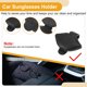 thumbnail image 5 of Clip para gafas de sol de coche Unique Bargains, magnético, universal, soporte para gafas de sol en el parasol, cuero PU negro 8x7.5cm 1 Pcs, 5 of 7