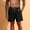 Black, variant on WIZUTIZ Men's Solid Color Swim Trunks Lace-Up Elastic Waist Pockets Lining Quick Dry Summer Beach Board Shorts