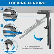 Mount-It! Flip-Down Ceiling TV Mount, Fits Screen Size 23-55 , 44 lb. Capacity, Adjustable Height, Works With Slanted Ceiling