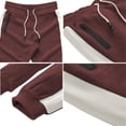 thumbnail image 6 of FEDTOSING Men's Gym Sweatpants Drawstring Burgundy Running Joggers Trackpants with Zipper Pockets, 6 of 6