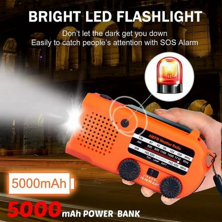 Rothco Solar / Wind Up Flashlight with Radio