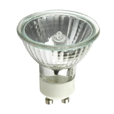 Narrow Base - Ushio 1003301 - 50 Watt Halogen Light Bulb - MR16 - Pro-Star - Narrow Flood - Glass Face - GU10 Base - 2,500 Life Hours - 120 Volt