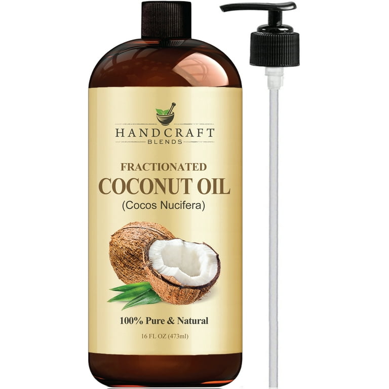 Pure Fractionated Coconut Oil for Skin Hair and Nails - Coconut Oil Hair  Moisturizer for Dry Hair Damage and Relaxing Massage Coconut Body Oil for  Dry Skin Care 16 fl oz 