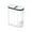 White, variant on Food Storage Containers Suitable for family daily life Beautiful and practical Plastic Grain Container 2 Compartments Kitchen Storage Jar (White)
