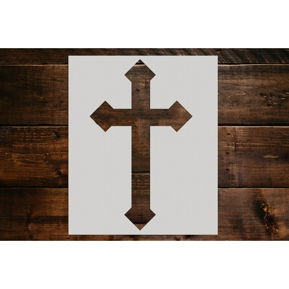 Cross Stencil - Art and Wall Stencil (6"x5")