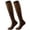 Coffee, variant on Women's Yoga Leisure Socks With Grips For Long Scrunch Non Slouch Stockings Coffee One Size