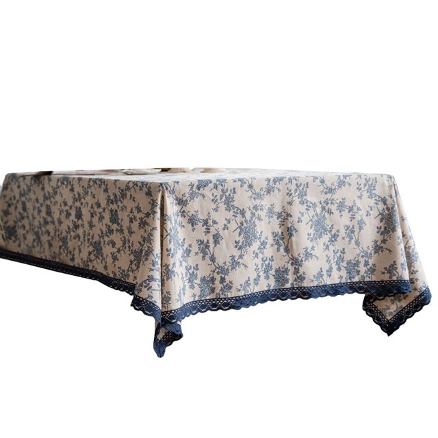 Nappe Réutilisable Design Doux en Dentelle Motif Fleur de Prunier Couverture de Table Usage Domestique