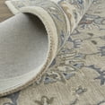 thumbnail image 5 of 4' X 6' Taupe Ivory And Blue Wool Floral Tufted Handmade Stain Resistant Area Rug, 5 of 5