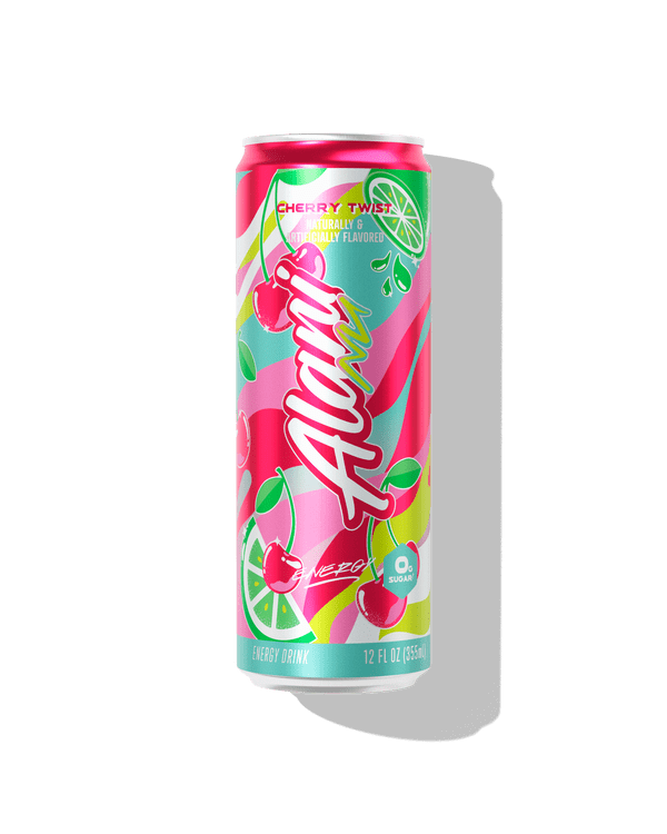 Alani Nu Energy Drink Cherry Twist Flavor 12 fl oz Cans, 8 Pack Low Calorie Sugar Free Energy Beverage