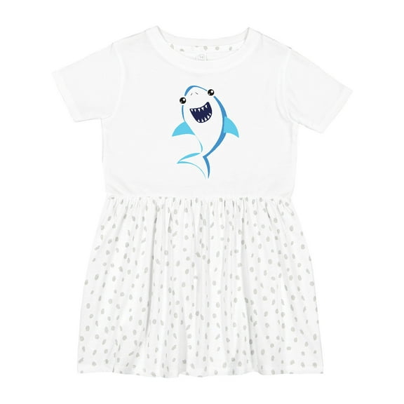 Inktastic Cute Shark, Little Shark, Blue Shark, Sea Animal Girls Toddler Dress