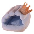 thumbnail image 2 of LYMAYTER Hamster Cozy Half-Pack Small Crown Design Rebound Non-deformation Warm Hamster Squirrel Parrot House for Small Pets, 2 of 6