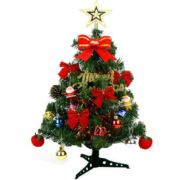 EGNMCR 11.8" Christmas Tree with Decoration Kit, Small Artificial Christmas Tree for Tabletop Decorations Christmas Decoration Supplies, Home Xmas Gift Party